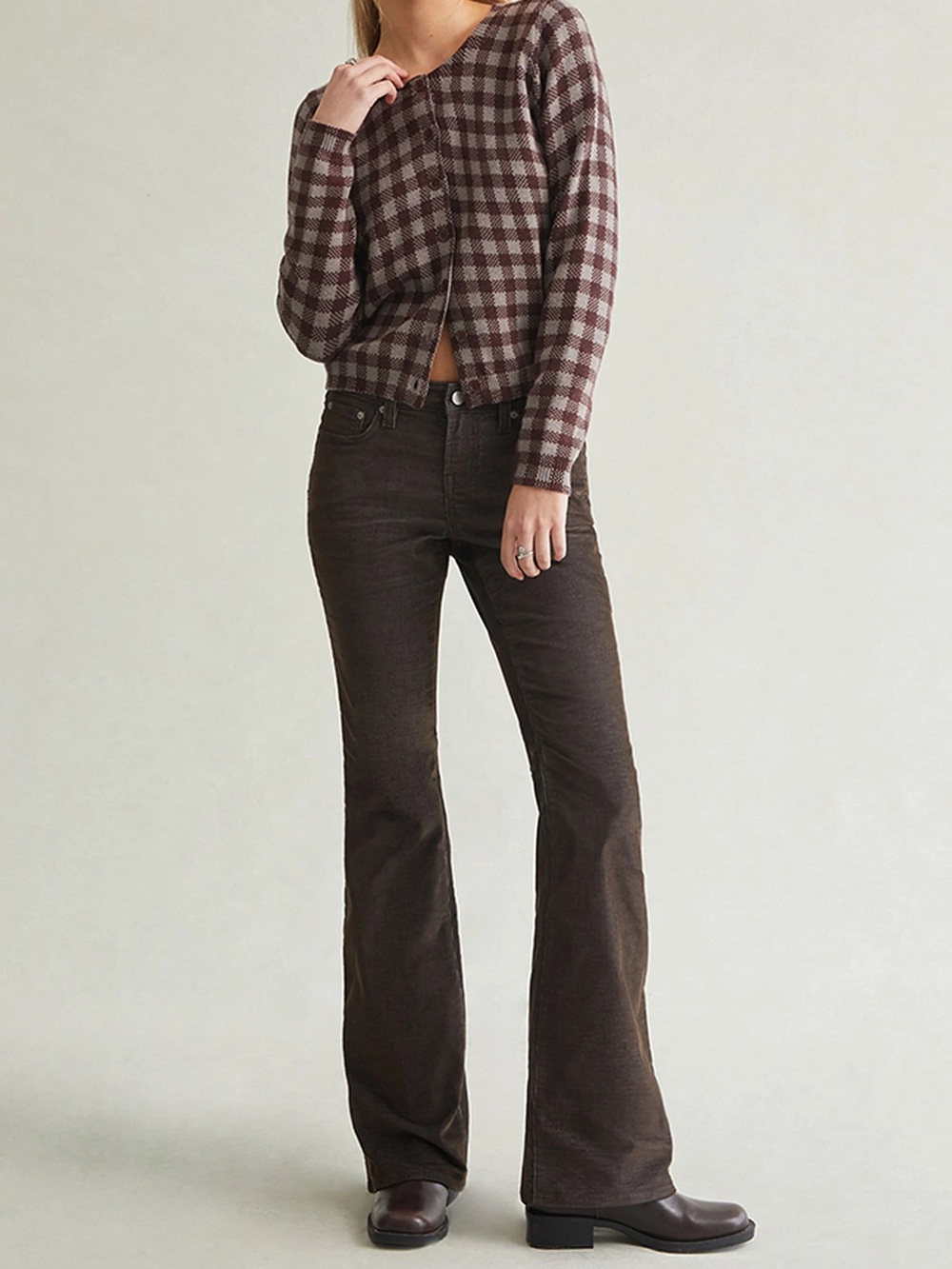 PACSUN JADE LOW RISE BOOT LOW RISE BOOTCUT LEG - Size 22 Regular Corduroy Brown